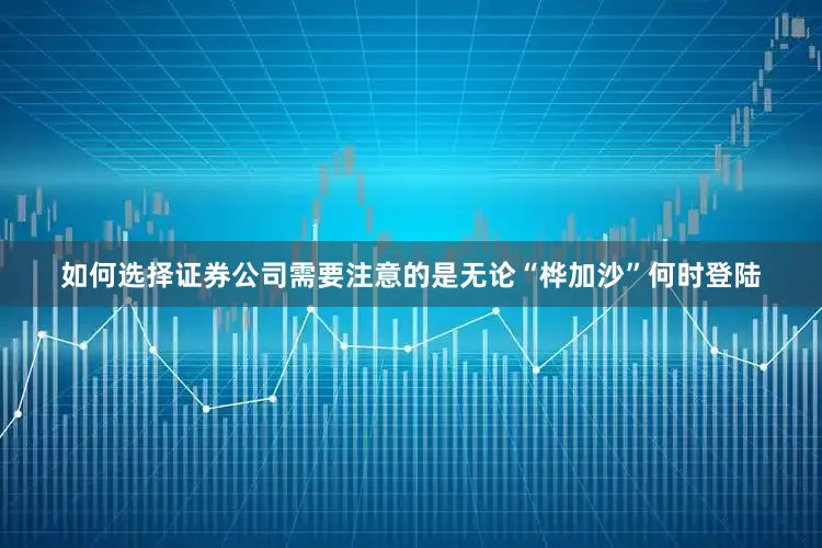如何选择证券公司需要注意的是无论“桦加沙”何时登陆